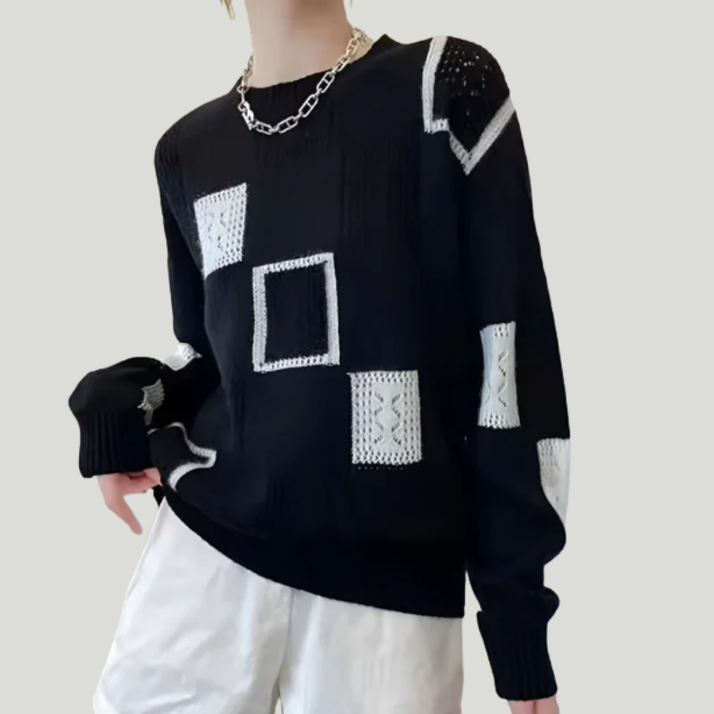 BLANCA - Jersey elegante con estampado geométrico