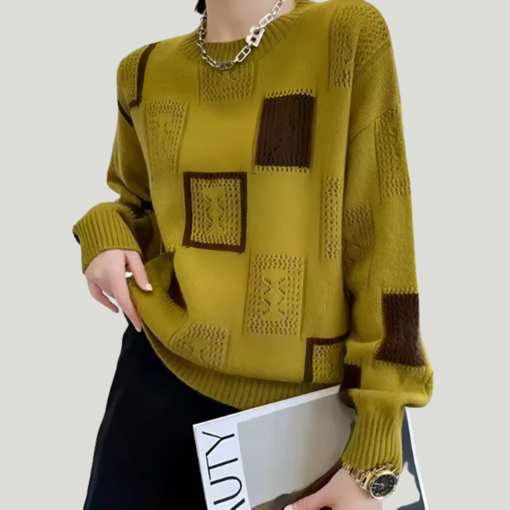 BLANCA - Jersey elegante con estampado geométrico