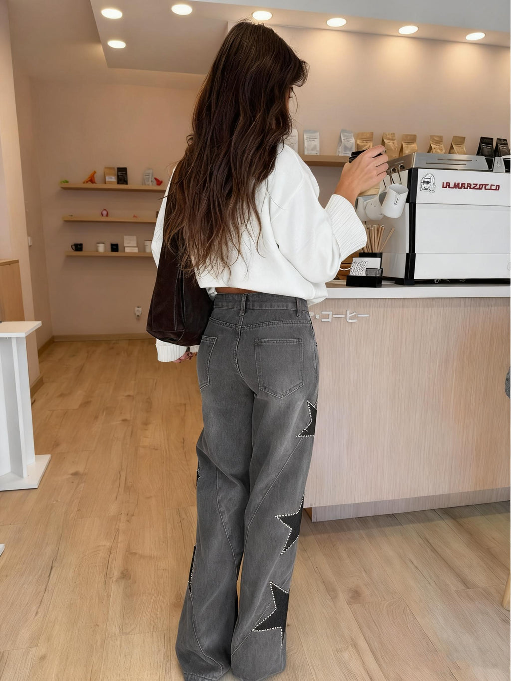 VERA - Vaqueros rectos casuales con estrellas