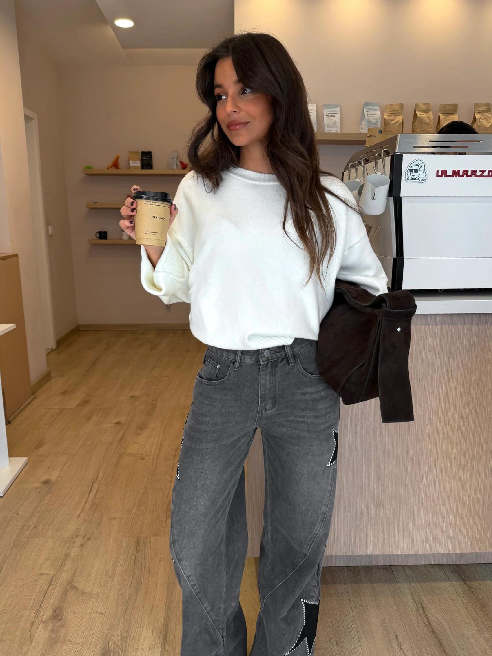 VERA - Vaqueros rectos casuales con estrellas