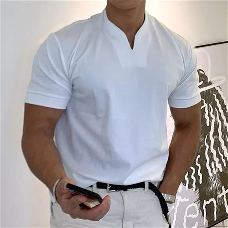 MIGUEL - Camiseta de manga corta con cuello V