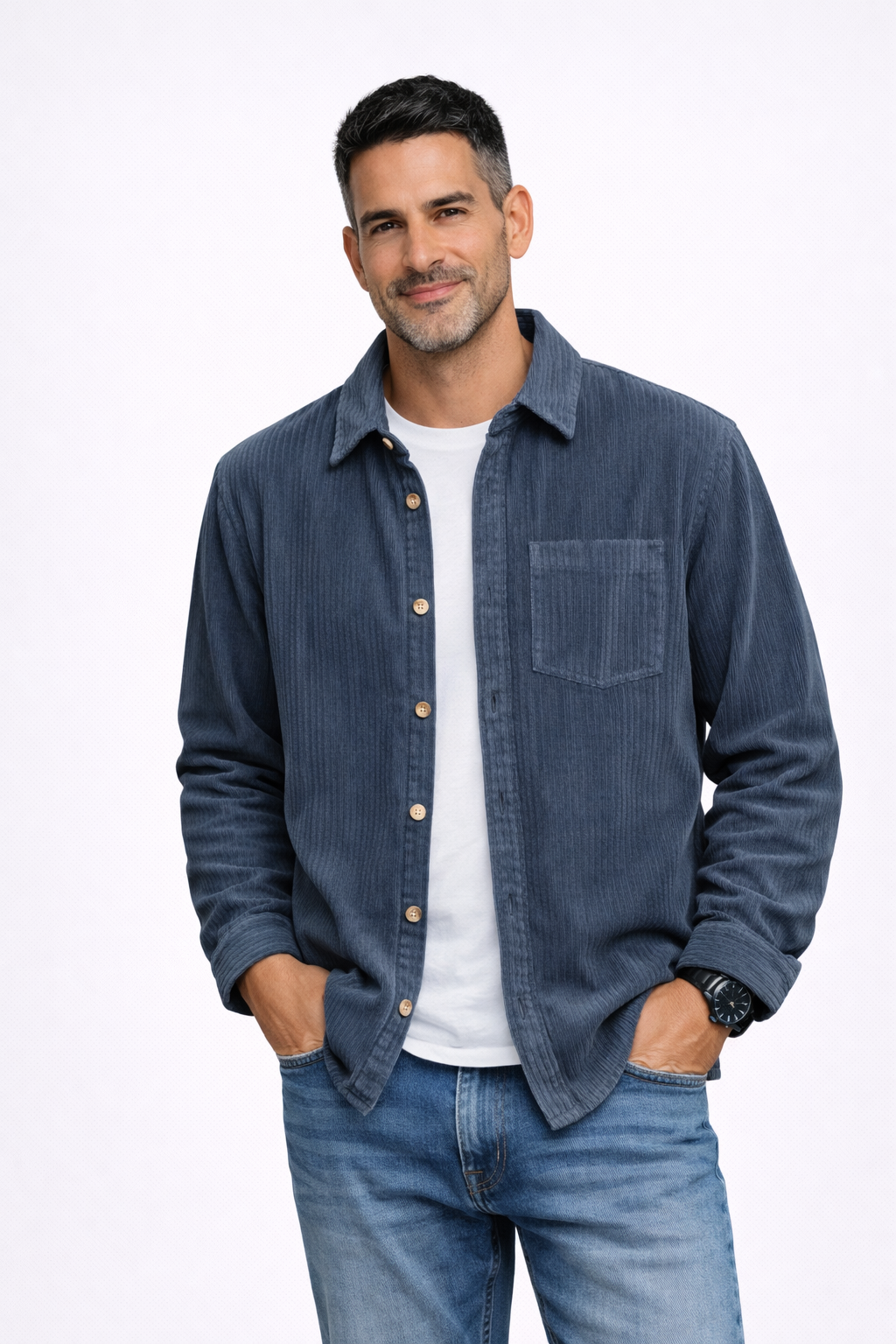 JORDI™ - Camisa de Pana suave.