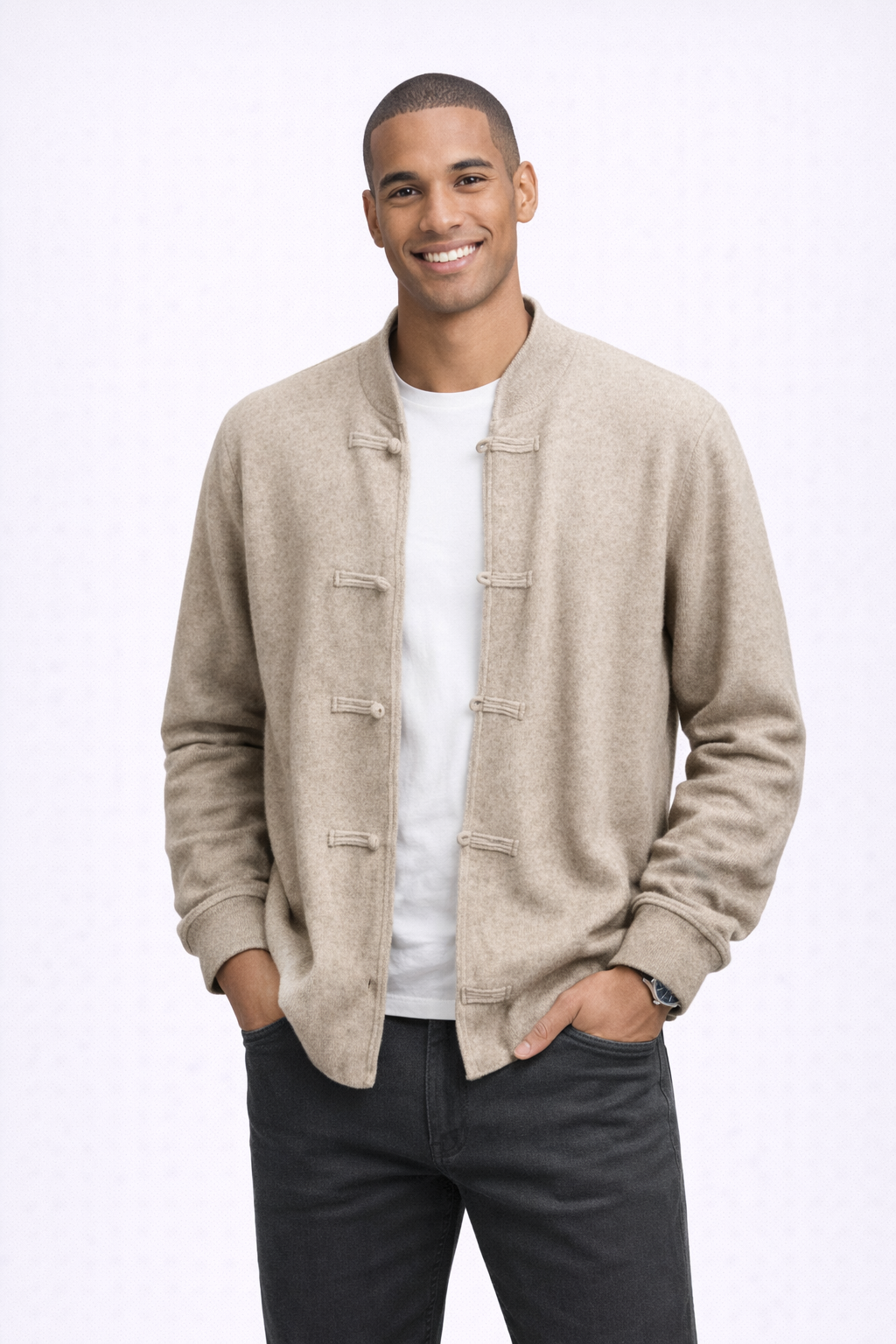 TONI -  Cardigan de lana merina premium