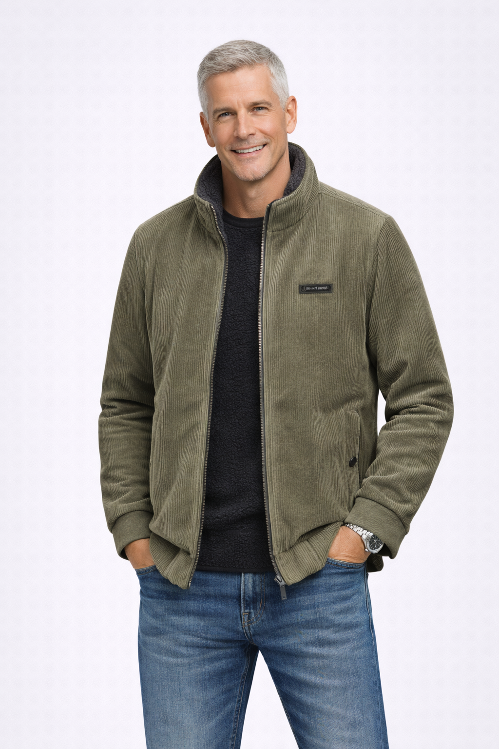 EMILIO - Chaqueta de pana con forro polar