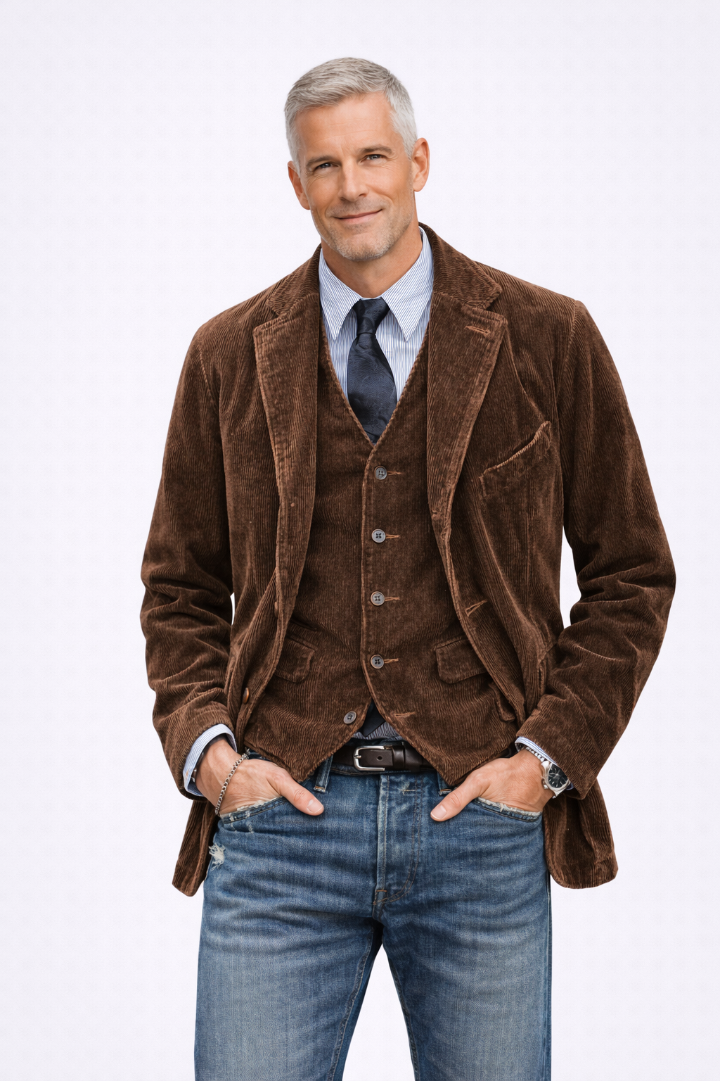 ADOLFO - Chaqueta y chaleco vintage.