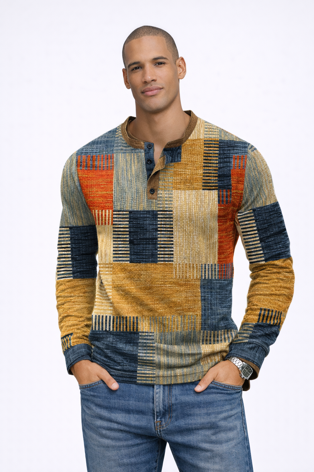 ALBERTO™ - Elegante camisa con estampado geométrico