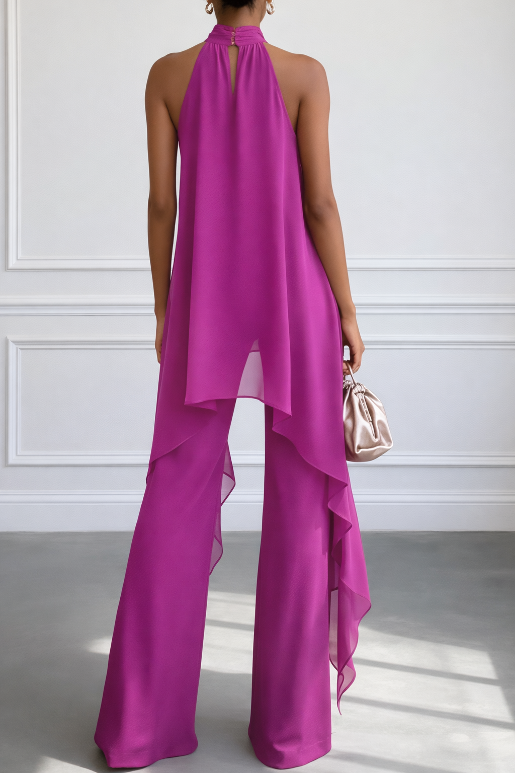 BÁRBARA | Elegante conjunto de cuello Halter con pantalón