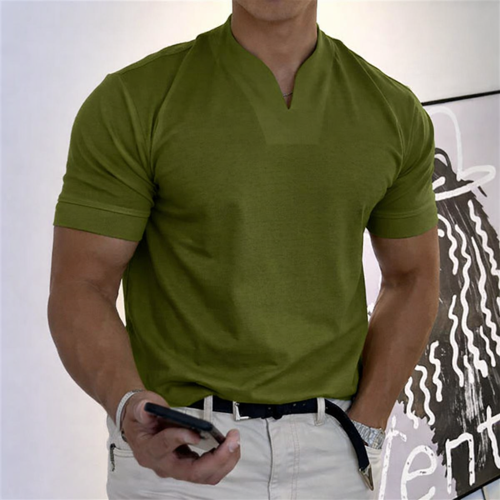 MIGUEL - Camiseta de manga corta con cuello V