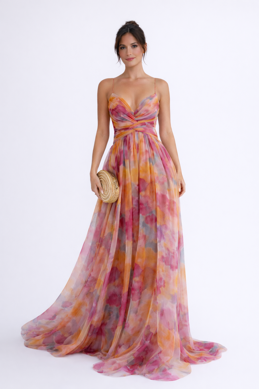 VERÓNICA - Vestido largo con estampado floral encantador