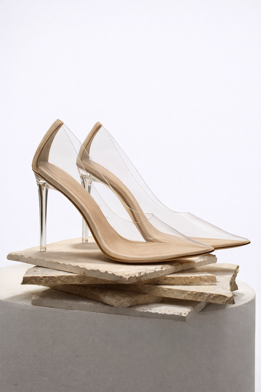 MICAELA - Zapatos de tacón transparentes