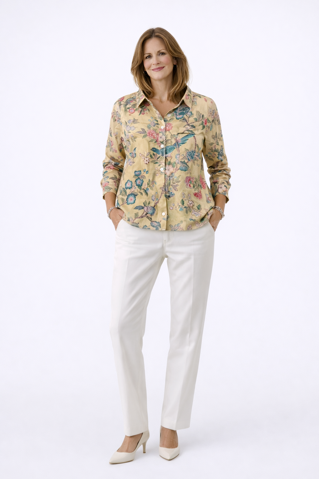 CAMILA – Blusa Alma Boutiques – Floral Satin