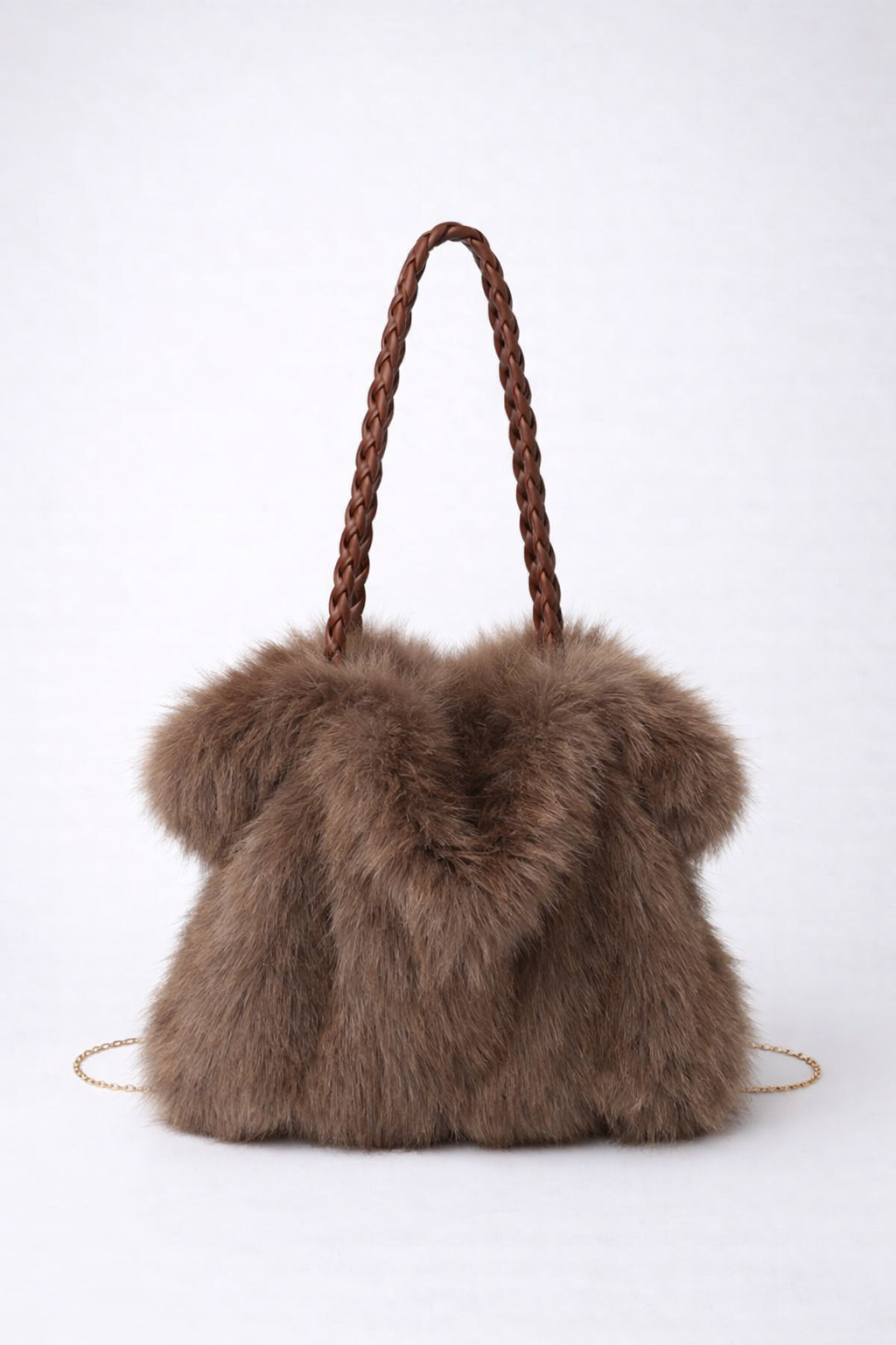 AURA - Bolso de hombro veesátil de terciopelo de felpa