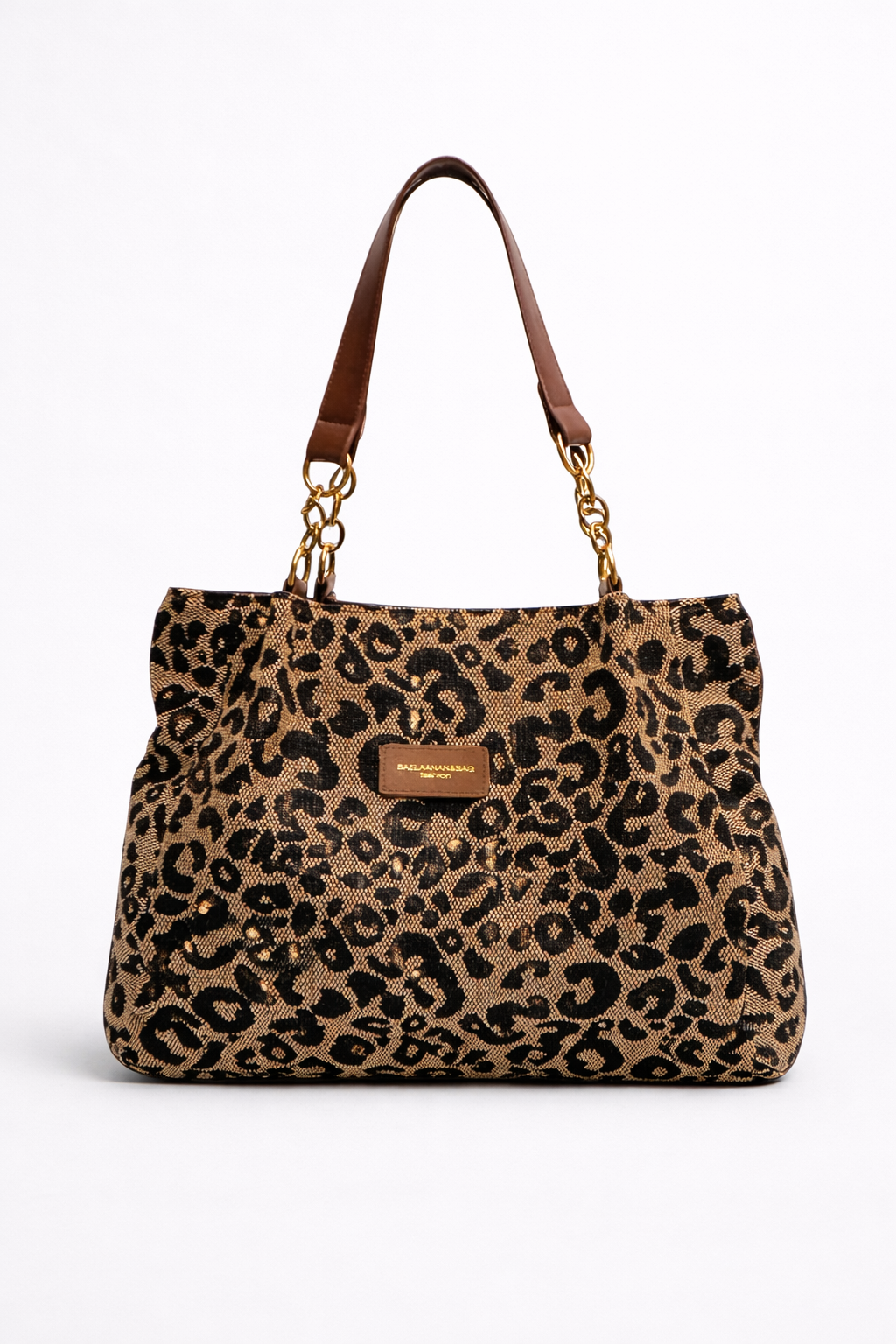 AURORA - Bolso de lona con estampado de leopardo, práctico y elegante.