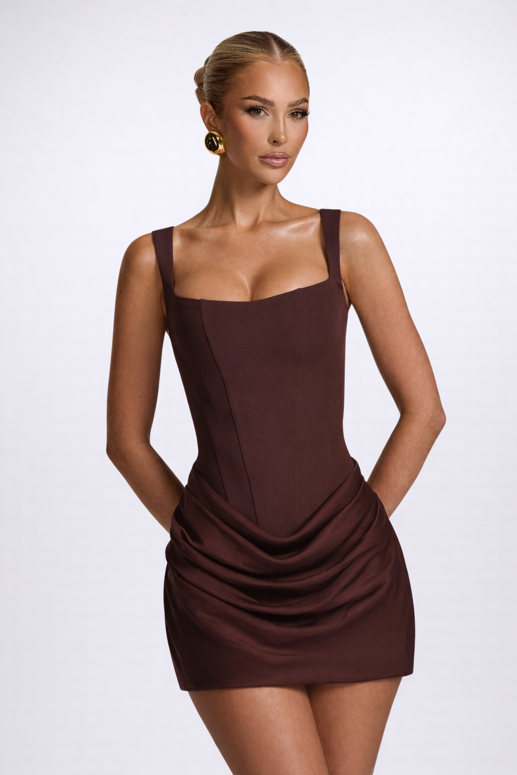 ADELAIDA - Mini vestido con corte de reloj de arena