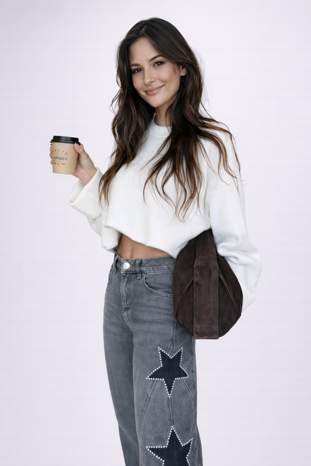 VERA - Vaqueros rectos casuales con estrellas