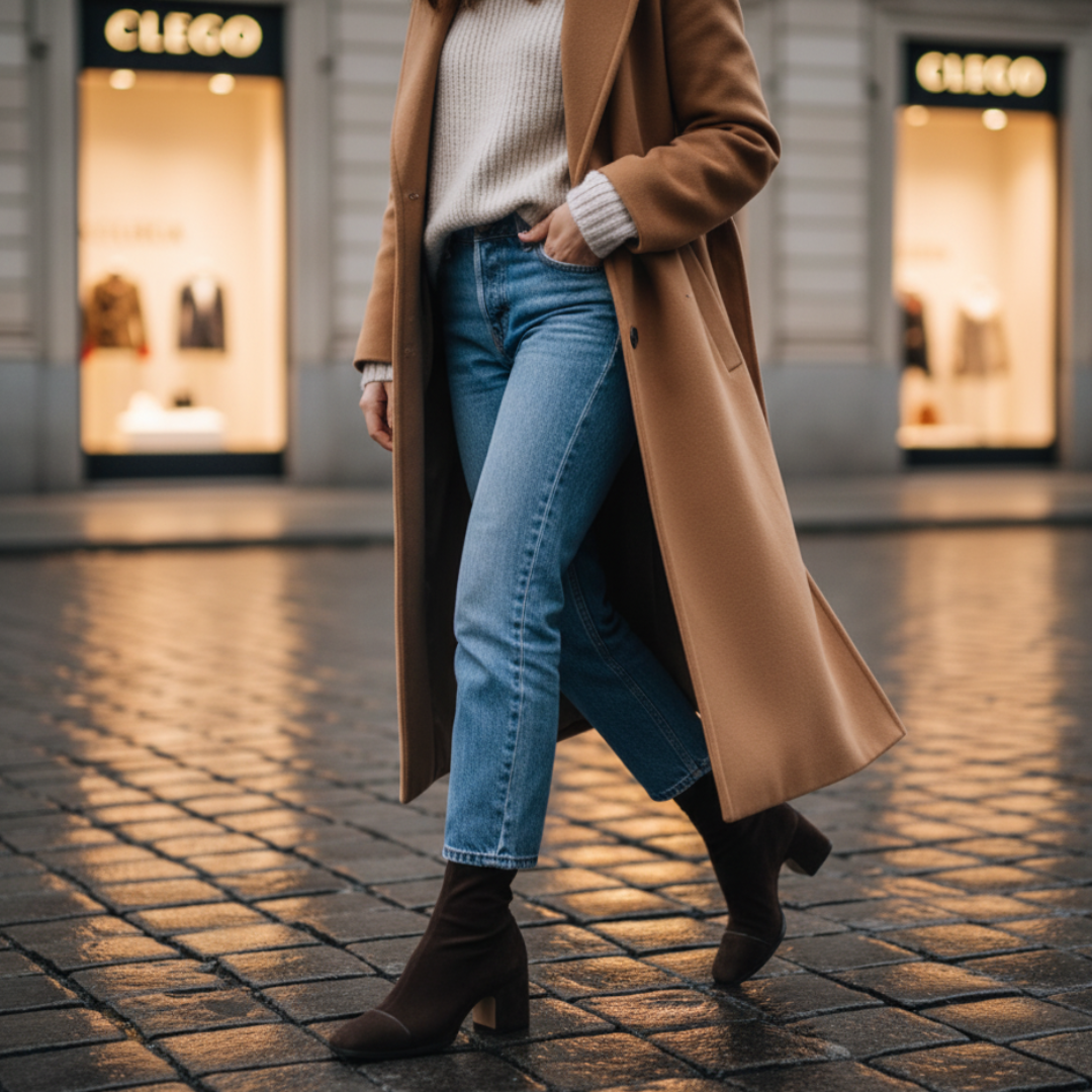 VICTORIA - Botas con punta cuadrada y tacón