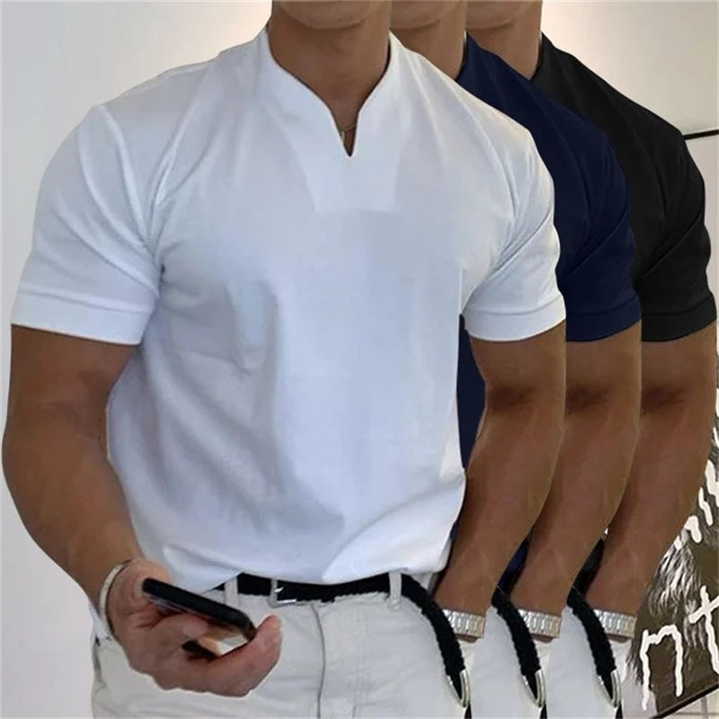 MIGUEL - Camiseta de manga corta con cuello V
