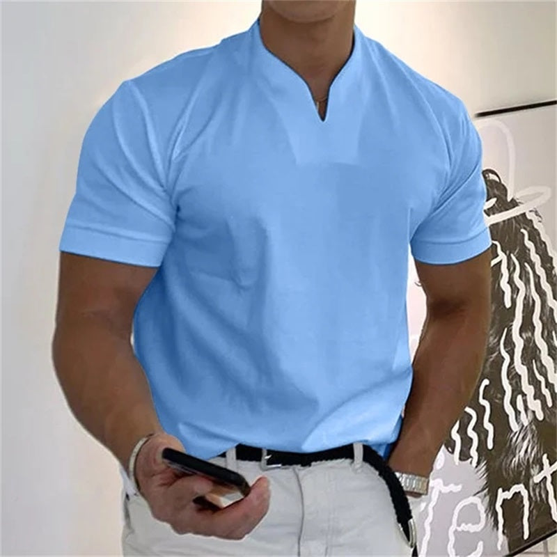 MIGUEL - Camiseta de manga corta con cuello V