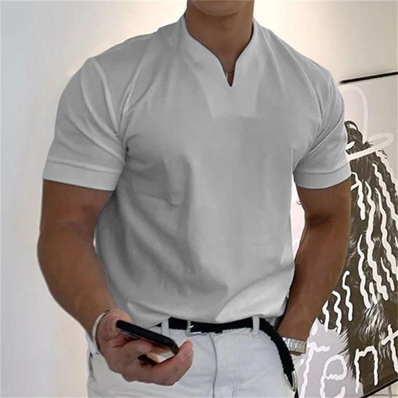 MIGUEL - Camiseta de manga corta con cuello V